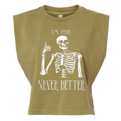 Skeleton IM Fine Never Better Garment-Dyed Women's Muscle Tee