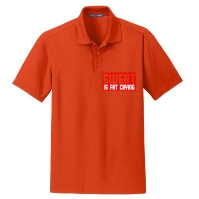 Sweat Is Fat Crying Cool Gift Dry Zone Grid Polo