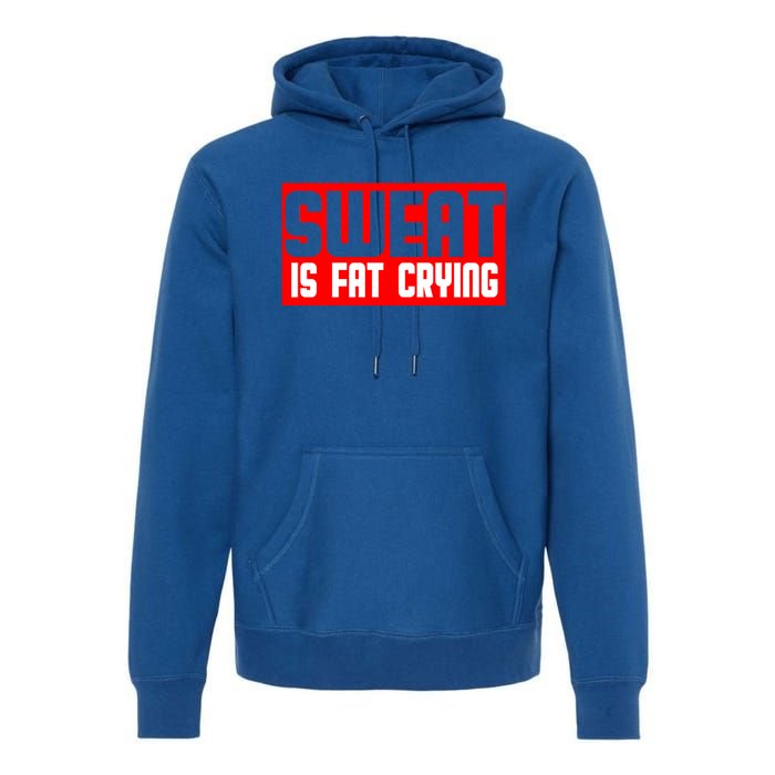 Sweat Is Fat Crying Cool Gift Premium Hoodie