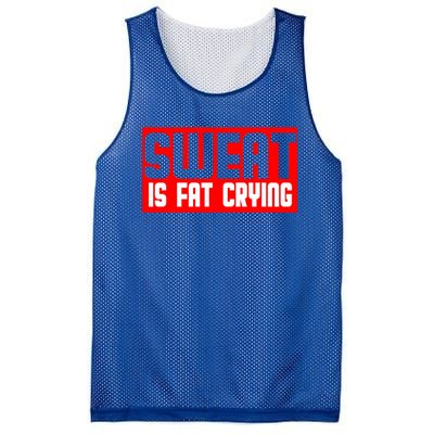 Sweat Is Fat Crying Cool Gift Mesh Reversible Basketball Jersey Tank