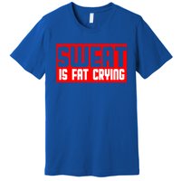 Sweat Is Fat Crying Cool Gift Premium T-Shirt