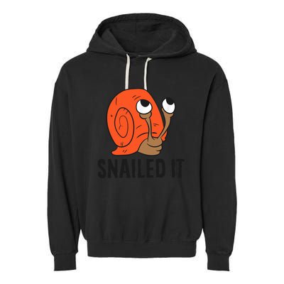 Snailed It Funny Snails Garment-Dyed Fleece Hoodie