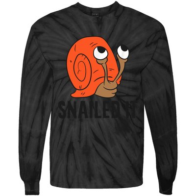 Snailed It Funny Snails Tie-Dye Long Sleeve Shirt