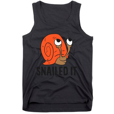 Snailed It Funny Snails Tank Top