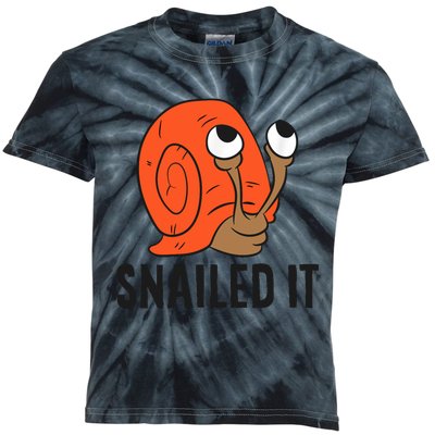 Snailed It Funny Snails Kids Tie-Dye T-Shirt