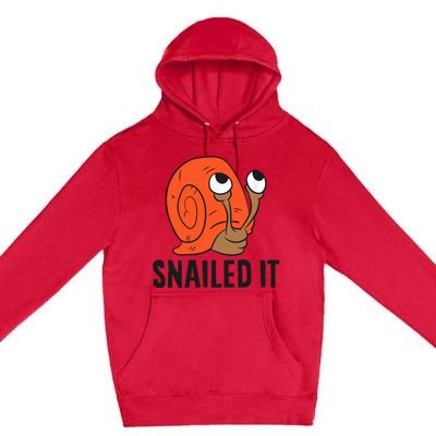 Snailed It Funny Snails Premium Pullover Hoodie