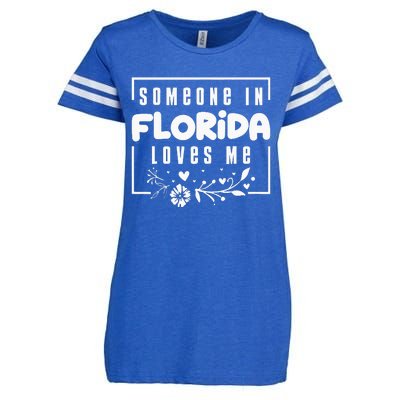 Someone In Florida Loves Me Enza Ladies Jersey Football T-Shirt