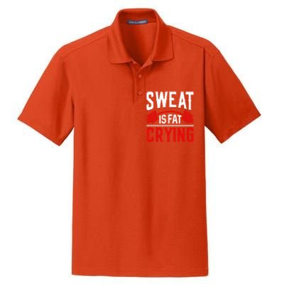 Sweat Is Fat Crying Cute Gift Dry Zone Grid Polo