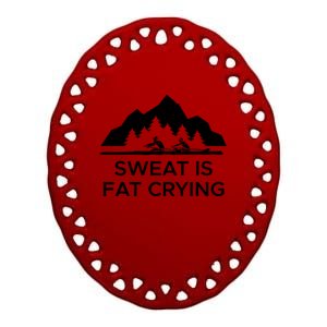 Sweat Is Fat Crying Rowers Cool Gift Ceramic Oval Ornament