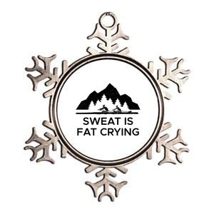 Sweat Is Fat Crying Rowers Cool Gift Metallic Star Ornament