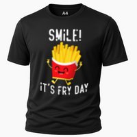 Smile ItS Fry Day Funny Kawaii Hot Fries French Fries Lover Cooling Performance Crew T-Shirt
