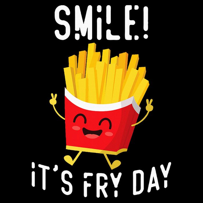 Smile ItS Fry Day Funny Kawaii Hot Fries French Fries Lover Cooling Performance Crew T-Shirt