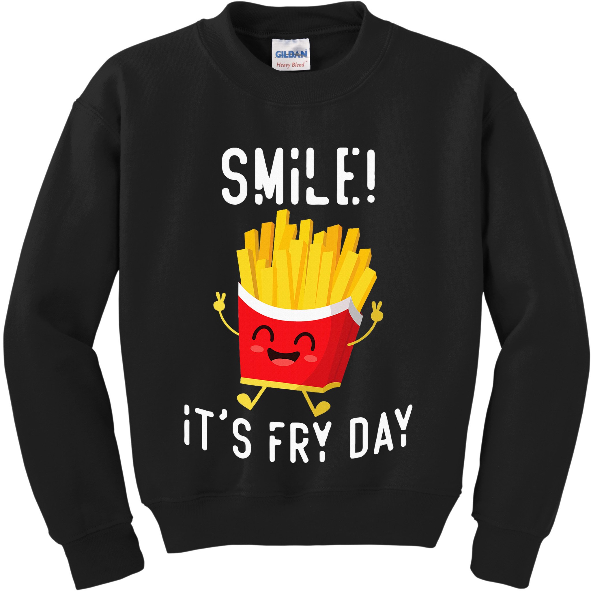 Smile ItS Fry Day Funny Kawaii Hot Fries French Fries Lover Kids Sweatshirt