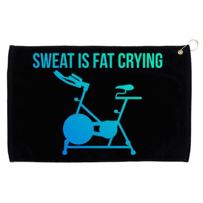 Sweat Is Fat Crying Spin Cycle Bike Gift Grommeted Golf Towel