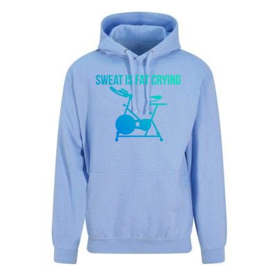 Sweat Is Fat Crying Spin Cycle Bike Gift Unisex Surf Hoodie