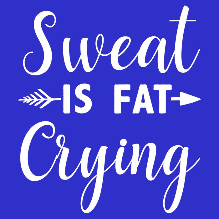 Sweat Is Fat Crying Gift Zip Tote Bag