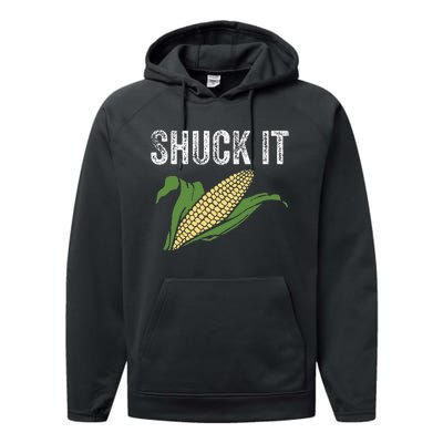 Shuck It Funny Farmer Corn Lover Market Festival Gift Performance Fleece Hoodie