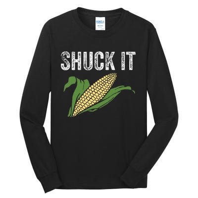 Shuck It Funny Farmer Corn Lover Market Festival Gift Tall Long Sleeve T-Shirt