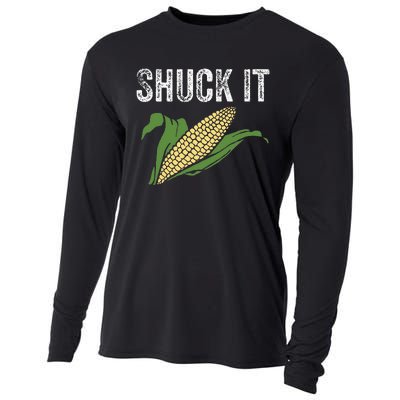 Shuck It Funny Farmer Corn Lover Market Festival Gift Cooling Performance Long Sleeve Crew