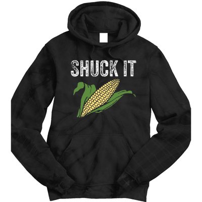 Shuck It Funny Farmer Corn Lover Market Festival Gift Tie Dye Hoodie