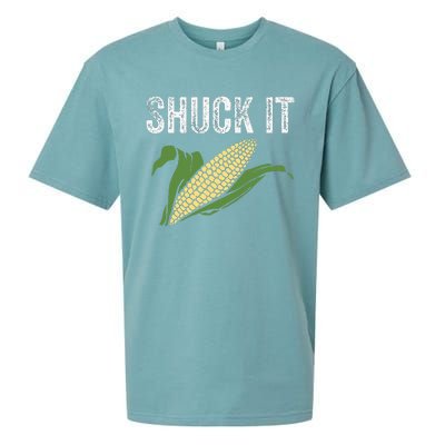 Shuck It Funny Farmer Corn Lover Market Festival Gift Sueded Cloud Jersey T-Shirt