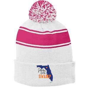 Saturday Is For The Swamp Uf Football Swamp University Stripe Pom Pom Beanie