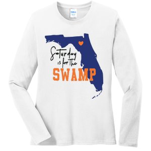 Saturday Is For The Swamp Uf Football Swamp University Ladies Long Sleeve Shirt