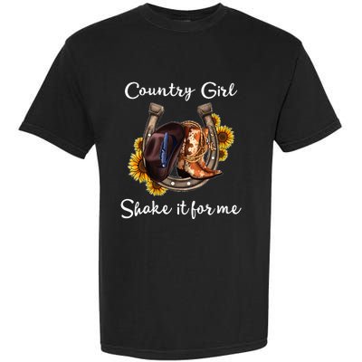 Shakes It For Me Country Music Cowgirl Boots Sunflower Garment-Dyed Heavyweight T-Shirt