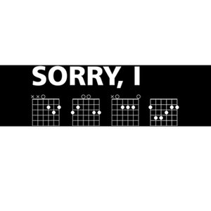 Sorry IDGAF Funny Hidden Message Guitar Chords Bumper Sticker