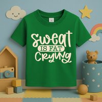 Sweat Is Fat Crying Toddler T-Shirt