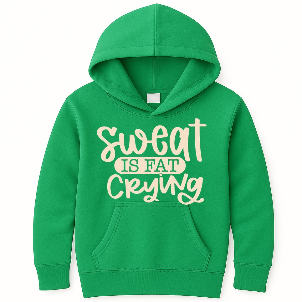 Sweat Is Fat Crying Kids Hoodie