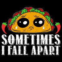 Sometimes I Fall Apart Cute Taco Drawstring Bag