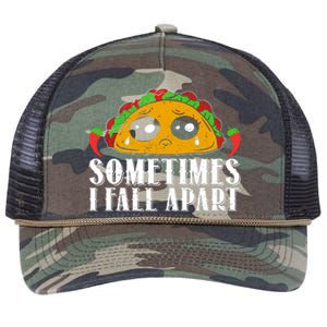 Sometimes I Fall Apart Cute Taco Retro Rope Trucker Hat Cap