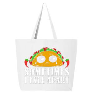 Sometimes I Fall Apart Cute Taco 25L Jumbo Tote