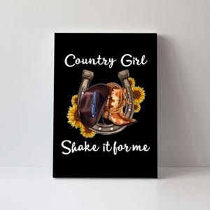 Shakes It For Me Country Music Cowgirl Boots Sunflower Canvas