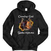 Shakes It For Me Country Music Cowgirl Boots Sunflower Tie Dye Hoodie