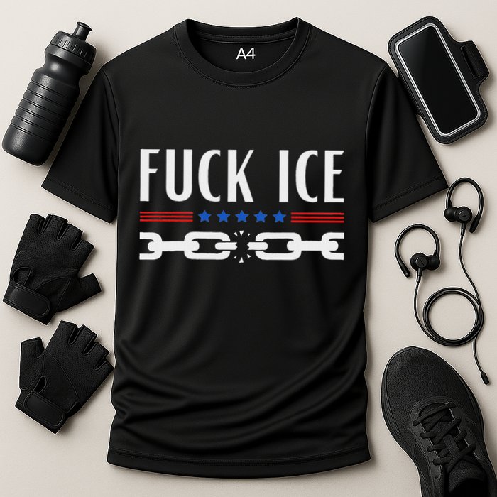 Support Immigrants Fuck Ice Cooling Performance Crew T-Shirt