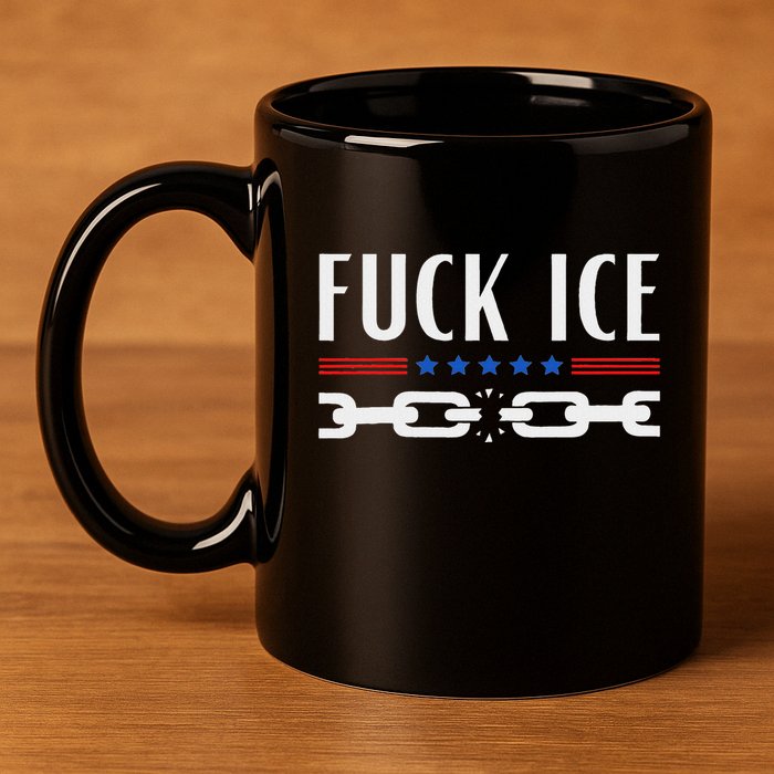 Support Immigrants Fuck Ice 11oz C Handle Ceramic Mug