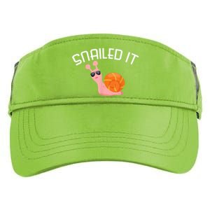 Snailed It Funny Lazy Snail Lover Gift Adult Drive Performance Visor