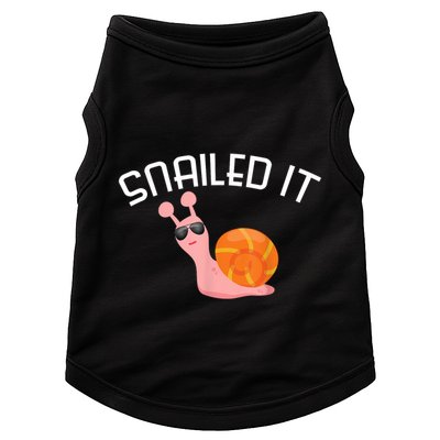 Snailed It Funny Lazy Snail Lover Gift Doggie Tank