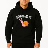 Snailed It Funny Lazy Snail Lover Gift Hoodie