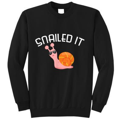 Snailed It Funny Lazy Snail Lover Gift Sweatshirt