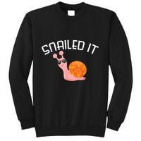 Snailed It Funny Lazy Snail Lover Gift Sweatshirt