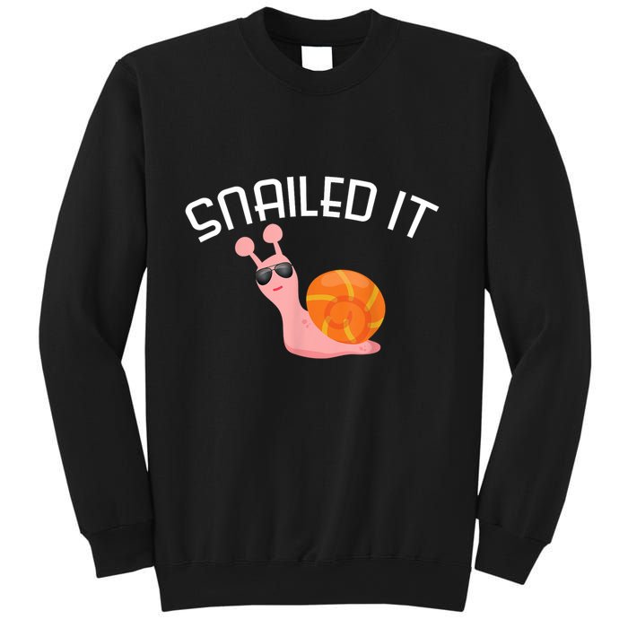 Snailed It Funny Lazy Snail Lover Gift Sweatshirt