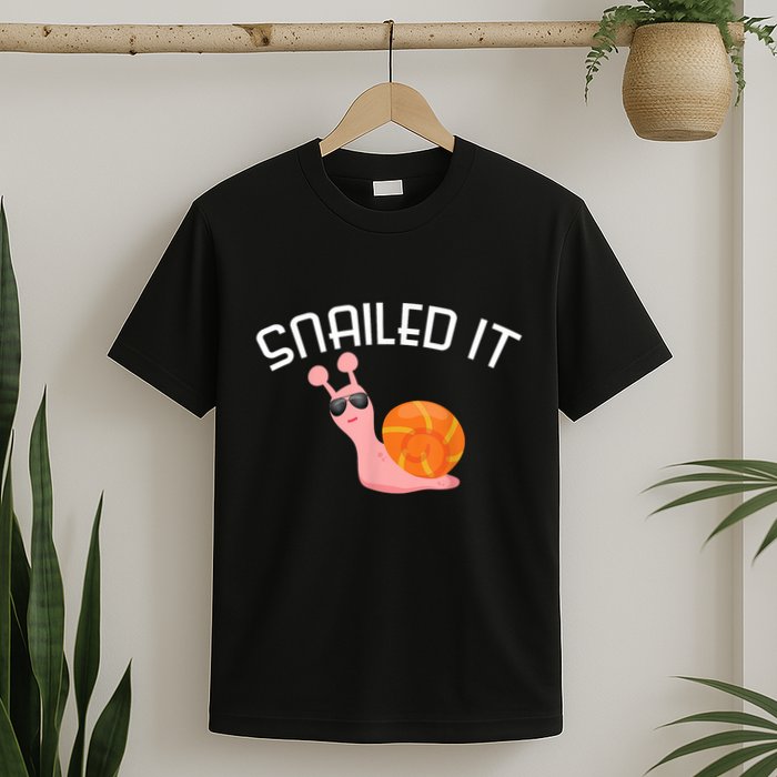 Snailed It Funny Lazy Snail Lover Gift T-Shirt
