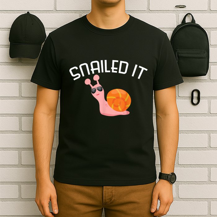 Snailed It Funny Lazy Snail Lover Gift T-Shirt