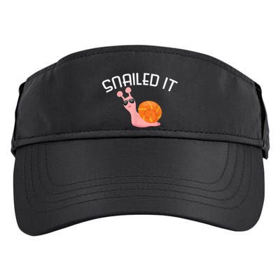 Snailed It Funny Lazy Snail Lover Gift Adult Drive Performance Visor