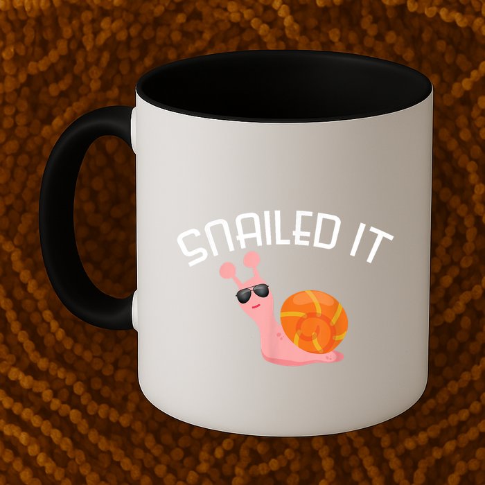 Snailed It Funny Lazy Snail Lover Gift Mug