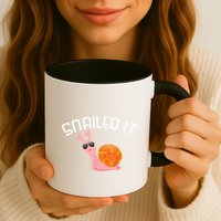 Snailed It Funny Lazy Snail Lover Gift Mug