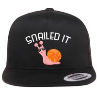Snailed It Funny Lazy Snail Lover Gift Flatbill Hat